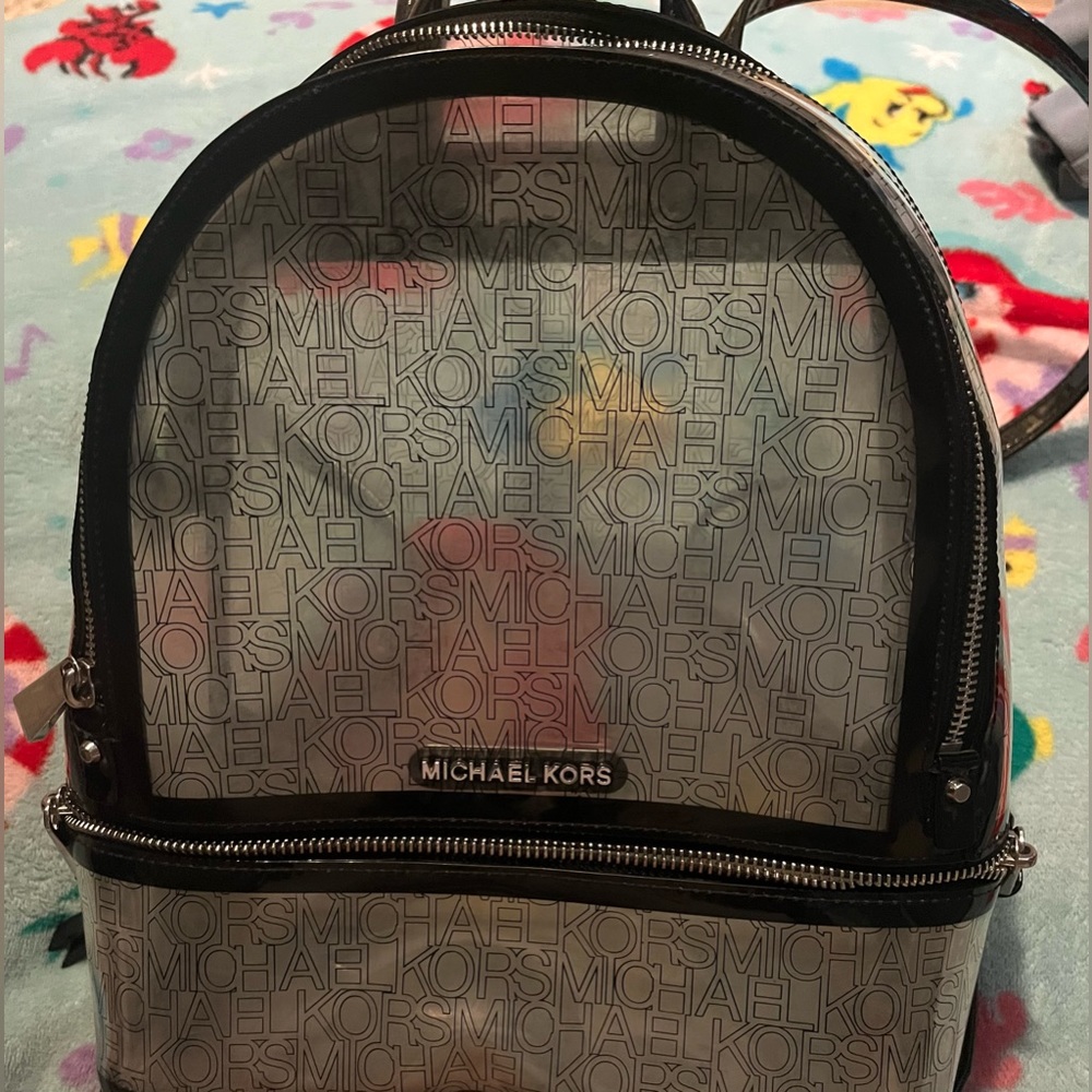Michael Kors Clear Logo Backpack